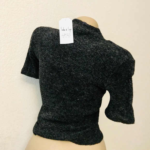 Sadie & Sage Grey Top Medium NWT NEW - Picture 2 of 2